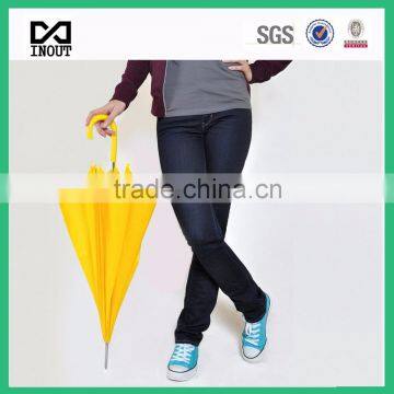 cheap straight advertising commerce yellow Long manual 23 inch stick Umbrella