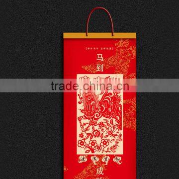 Wholesale Chinese Printed Custom Large Paper Wall Calendar for 2014 New Year Gift