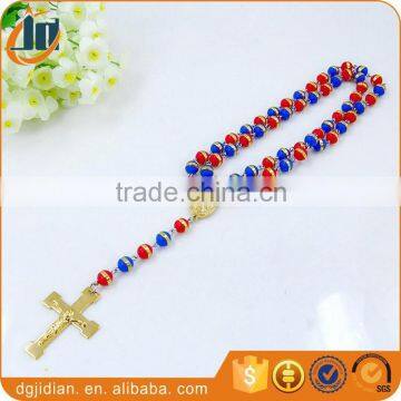 Fashion Colorful Beads CATHOLIC Rosary Necklace Sweater Dress Necklace Chain photo-2