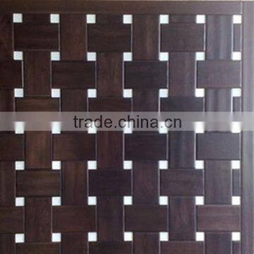 Canada Hard Maple Mosaic Parquet wood flooring With Hand-scraped Surface