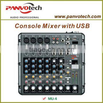 Panvotech 8 channel audio mixer with USB MU-4