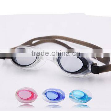 2016 New UV protective silicone competitive swim goggles with adjustable strap