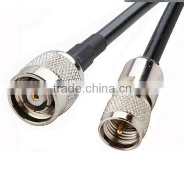 RF Pigtail RP-TNC Male to Mini-UHF Male cable LMR195