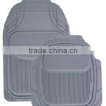 Rubber Queen 3002 Carpeted 4 Piece Mat With Vinyl Heel Pad Black