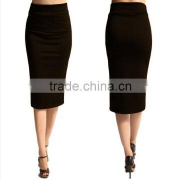 WORK Career Business Black Pencil Midi Skirt