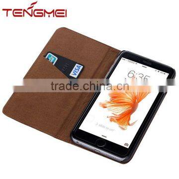 4.7 Inch Genuine Leather Oil Wax Pattern for Iphone Case With One Card Slot Case Phone photo-6