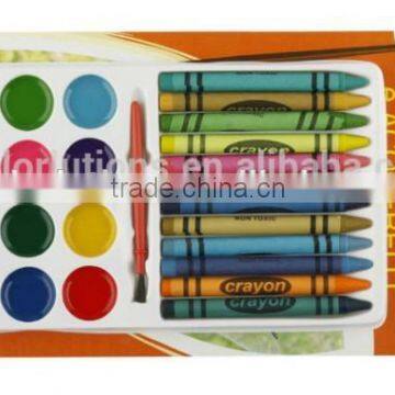 Stationery Set with crayon and solid water color,crayon,acrylic paint,stationery set