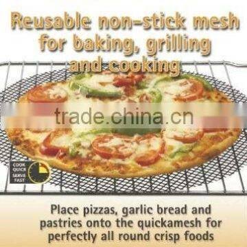 BLACK PIZZA MESH OVEN SHEET/TRAY- FOR CRISPY BASES FAB! - 36cm D