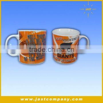 Promotional ceramic souvenir mug with music