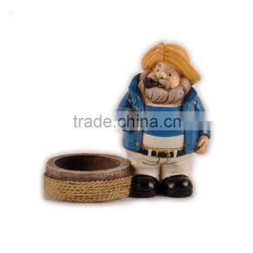 Polyresin candlestick polyresin captain candlestick