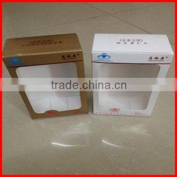 High Quality Golden Card Paper Box With Window Wholesale