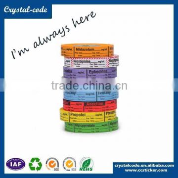 Various new printed medical label sticker roll