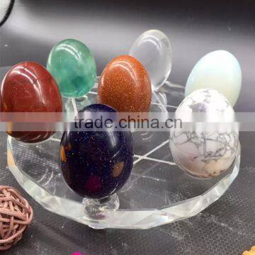 Natural Rock Semi Precious Crystal Stone Yoni Egg Drilled Set