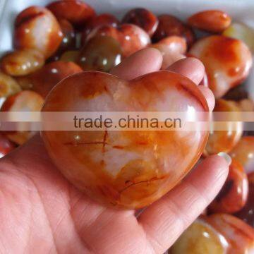 natural polished agate jasper stone hearts home decorations gifts