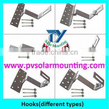 pv solar panel roofing hooks