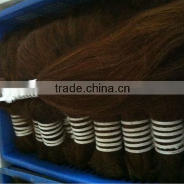 Factory hair material supplier/yellow color non-remy double drawn human hair extension