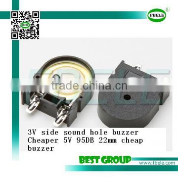 Cheaper 5V 95DB 22mm side sound hole buzzer FBPT2220