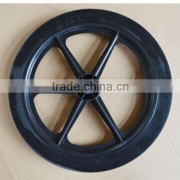 20x1.75 Inch Semi Pneumatic Rubber Wheel With Rib Tread for Mowers or Material Handling Equipment photo-4