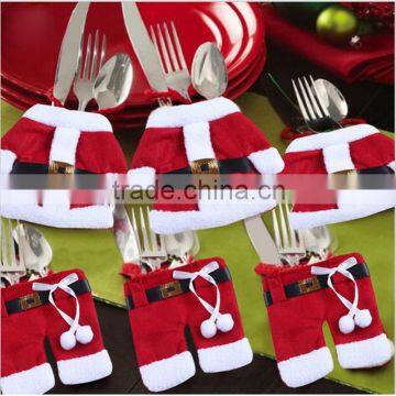 2015 Christmas Household Gifts Christmas Decorations Santa Silverware Holders Dinner Pockets