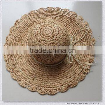 Fashion Design crochet raffia hat cheap