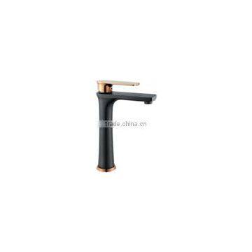 Gold and White High Quality Single Handle Bathroom Sink Faucets black rost gold