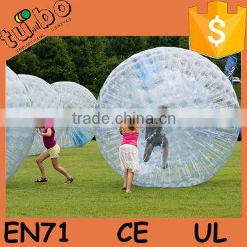 hot sale good quality cheap 2.5mD inflatable glass ball, zorb ball, bocce ball for entertament