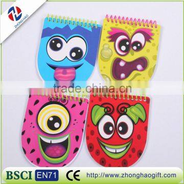 School supplies cute mini cartoon printing custom small spiral notebook