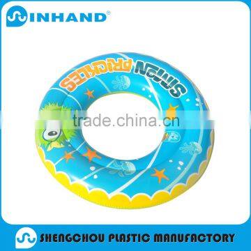 Eco-friendly Customized logo PVC Inflatable float Donut Swim Ring