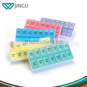 Hot sales colored PP plastic case portable Pill Box