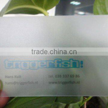 Transparent/frosted Plastic Business Card