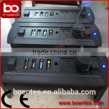 Electric 180 Degrees Motorized Revolving Desktop Power Outlets/Table Hidden Socket photo-4