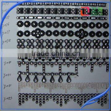 Wholesale Rhinestone Fringe Tassel Bag Free Sequin Embroidery Design Wedding Dress Rhinestone Appliques photo-4