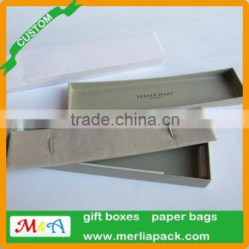 Two Piece Textured Necklace Gift Box Champagne Pearly Paper Quality Jewellery Shop Box