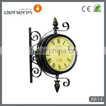 double sided station wall clock