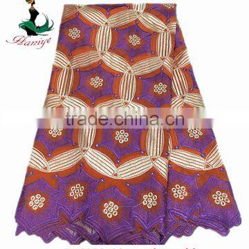 Haniye 2016 Wholesale swiss voile lace nigeria fabric polish african stones swiss voile lace fabric/PLC009