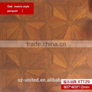 Oak style parquet wood flooring