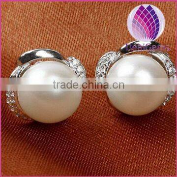 wholesale 925 sterling silver pearl earring