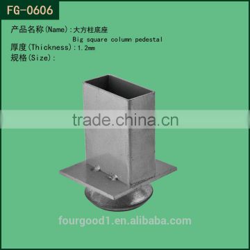 Big square column pedestal for connector or shop fitting