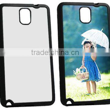 Soft TPU Blank Sublimation Mobile Phone Case for Note3 N9006 with aluminum plate