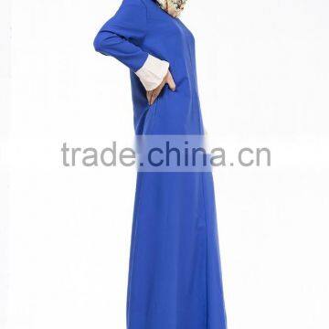 2016 New Muslim Abaya Long Dress Flare Sleeve Islamic Women Clothing photo-4