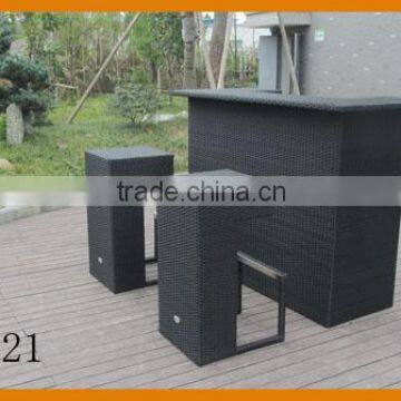 2 Person Seat Aluminum Bar Rattan Cover