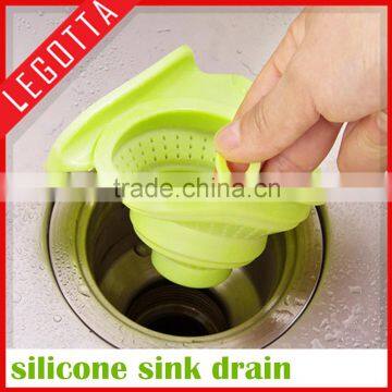 Innovational design fashion silicone cute cartoon bathroom sink drain in stock
