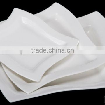 Wave shape porcelain serving porcelain side plate