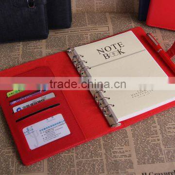 High Quality Loose Leaf Binding Paper Notebook/Multi-function PU Cover Notebook