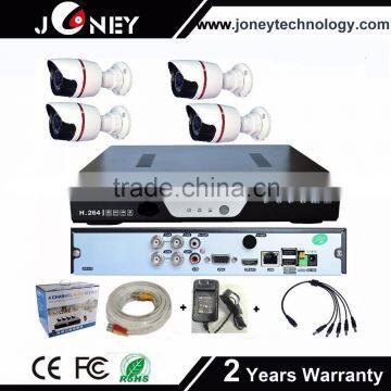 CCTV DVR Kit with color box 4 rolls cables power adapter, Waterproof 4CH CVI Camera kit