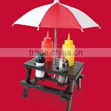 BARBEQUE 6 PIECE PICNIC TABLE CONDIMENT SET