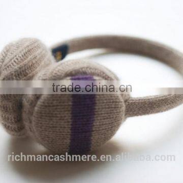 Plush ear muff knitted warmer cashmere earmuff