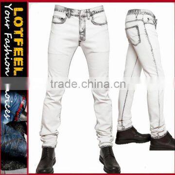 Grouth curve street jeans mens fashion jeans brand logo denim jeans(LOTM133)