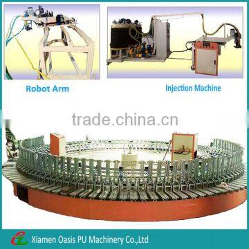 Full automatic rubber boots&slipper &sandal polyurethane parts making machine