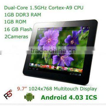 Ramos W22 Pro9.7 inch Tablet PC +Dual camera +Android 4.0 ICS +1GB+16GB+Amlogic 8726-Mx Cortex A9 Dual Core 1.5GHz